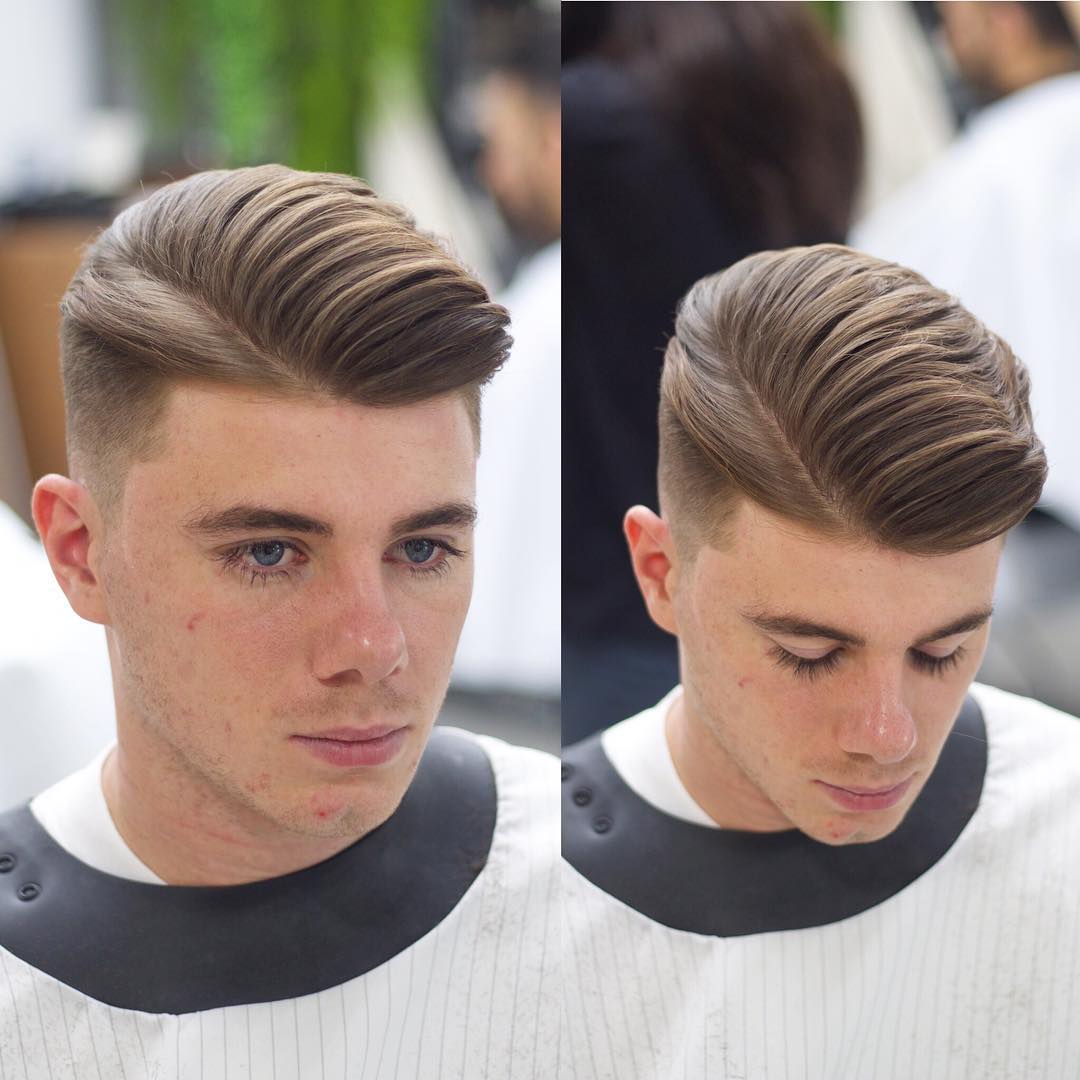 alan_beak one side pomp side part haircuts 2018