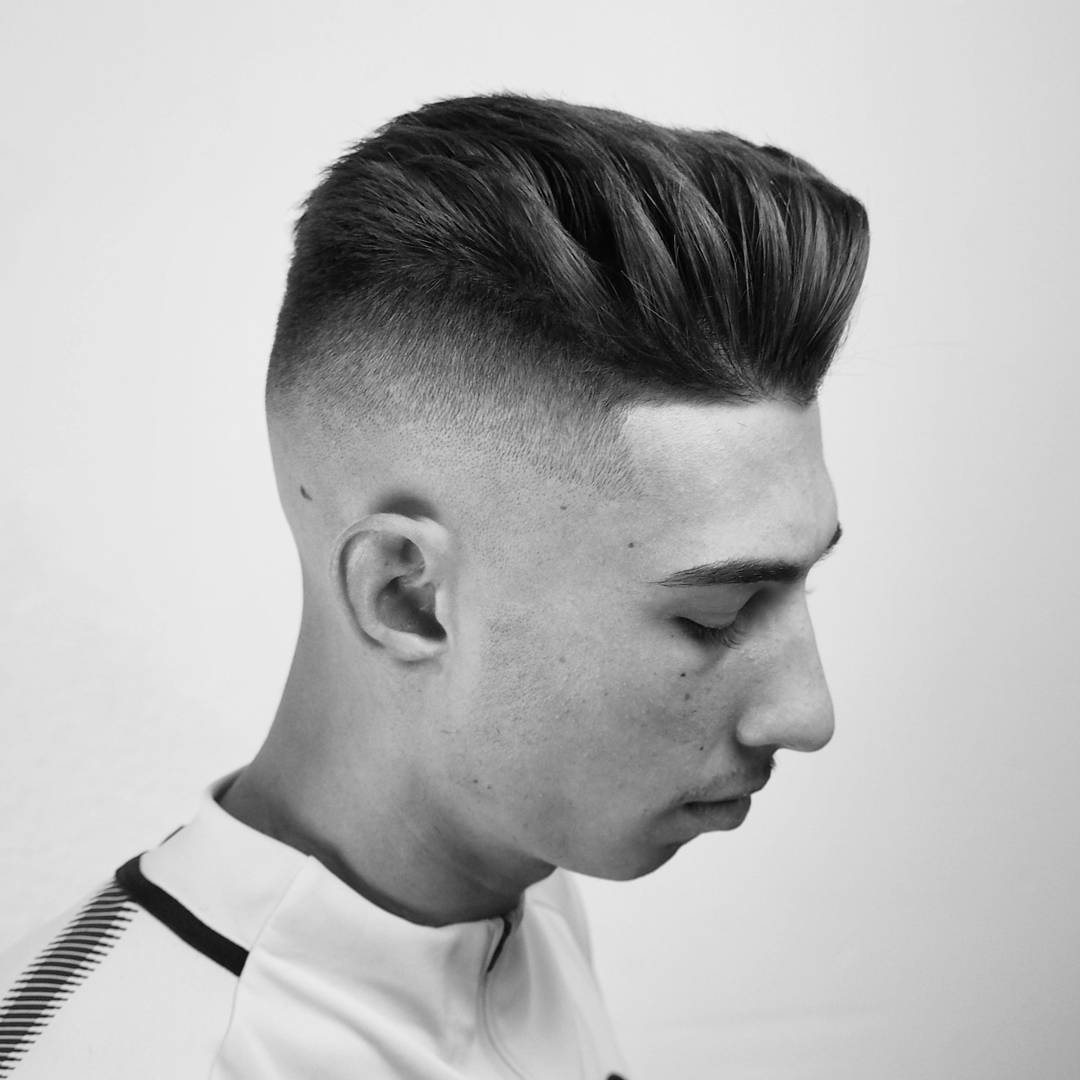 ambarberia high pomp bald high fade Popular The Pompadour Haircut