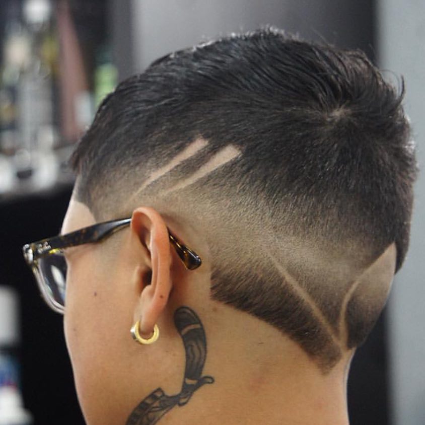 men's haircut fade neck