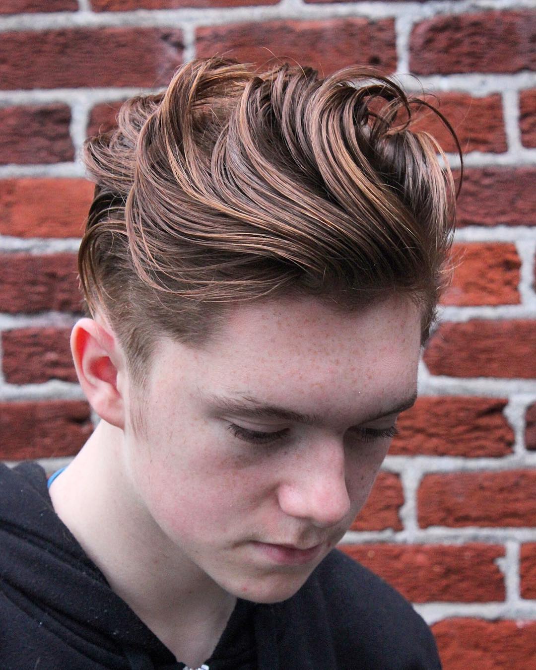 barbermikethomas medium length hair pomp layers mens haircuts