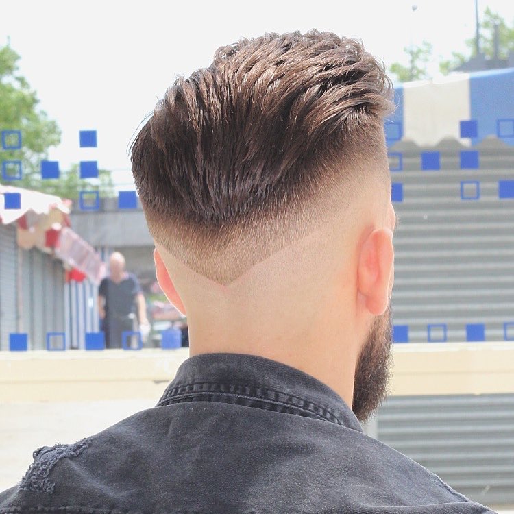 men's haircut fade neck