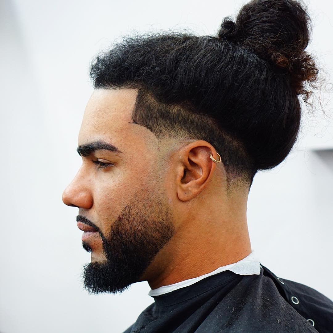 Criztofferson Man Bun Side Part Fade Long Hairstyles For Men 2018 