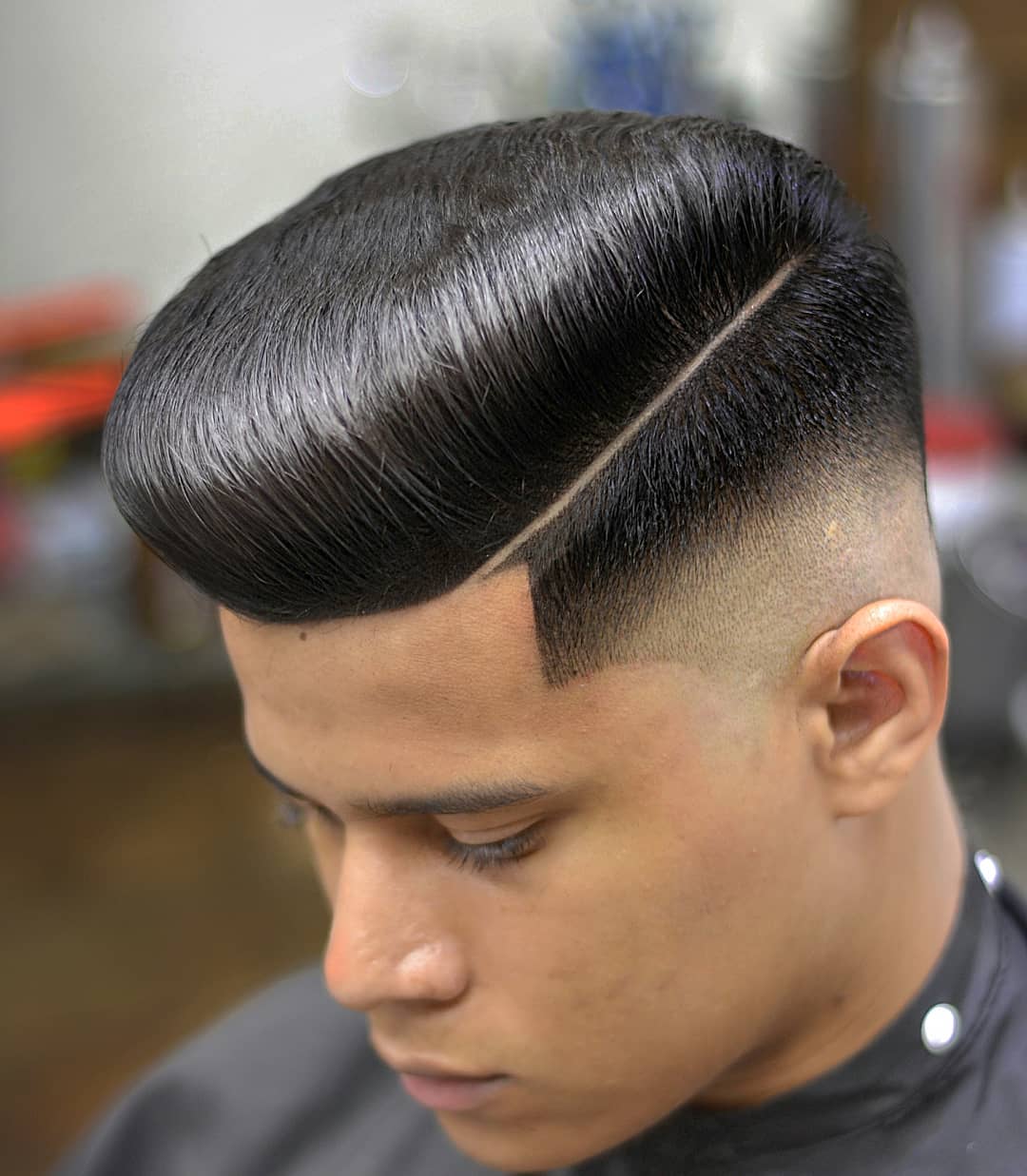 oficial_tubarao_do_corte flat top pomp Popular The Pompadour Haircut