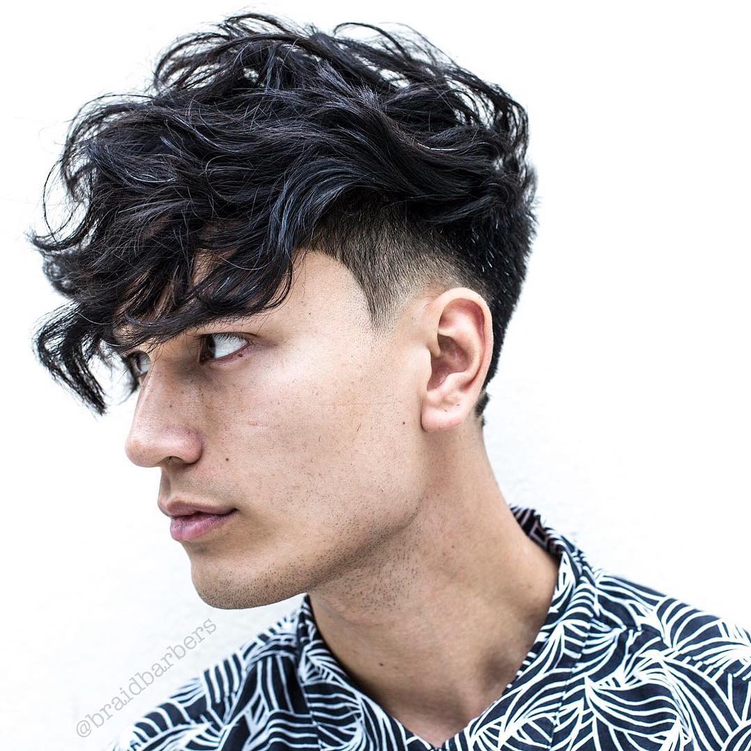 r.braid curly side part fade haircuts long hairstyles for men 2018