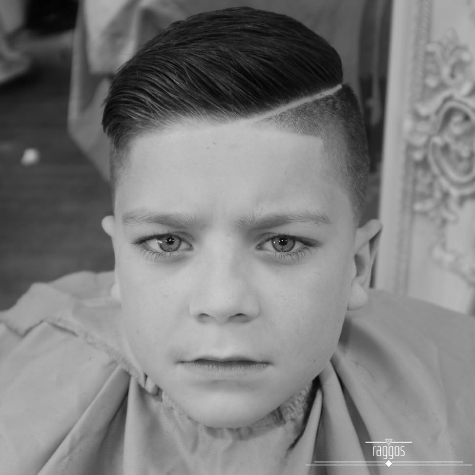 raggos_barbering comb over short pomp side part shaved line boys fade haircuts
