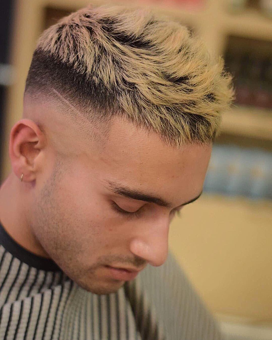 toastiestyles colored spiky side high fade mens haircuts
