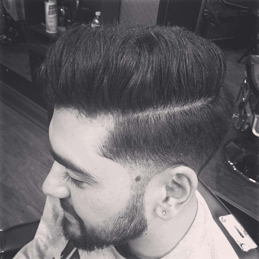 yourbarbergigi pompadour with low fade cool haircuts for mens with thick hair