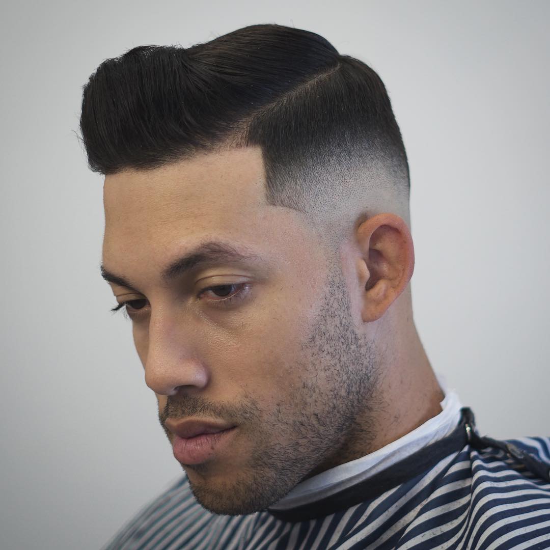 zeke_the_barber short pomp skin fade best hairstyle for men the gentleman haircut