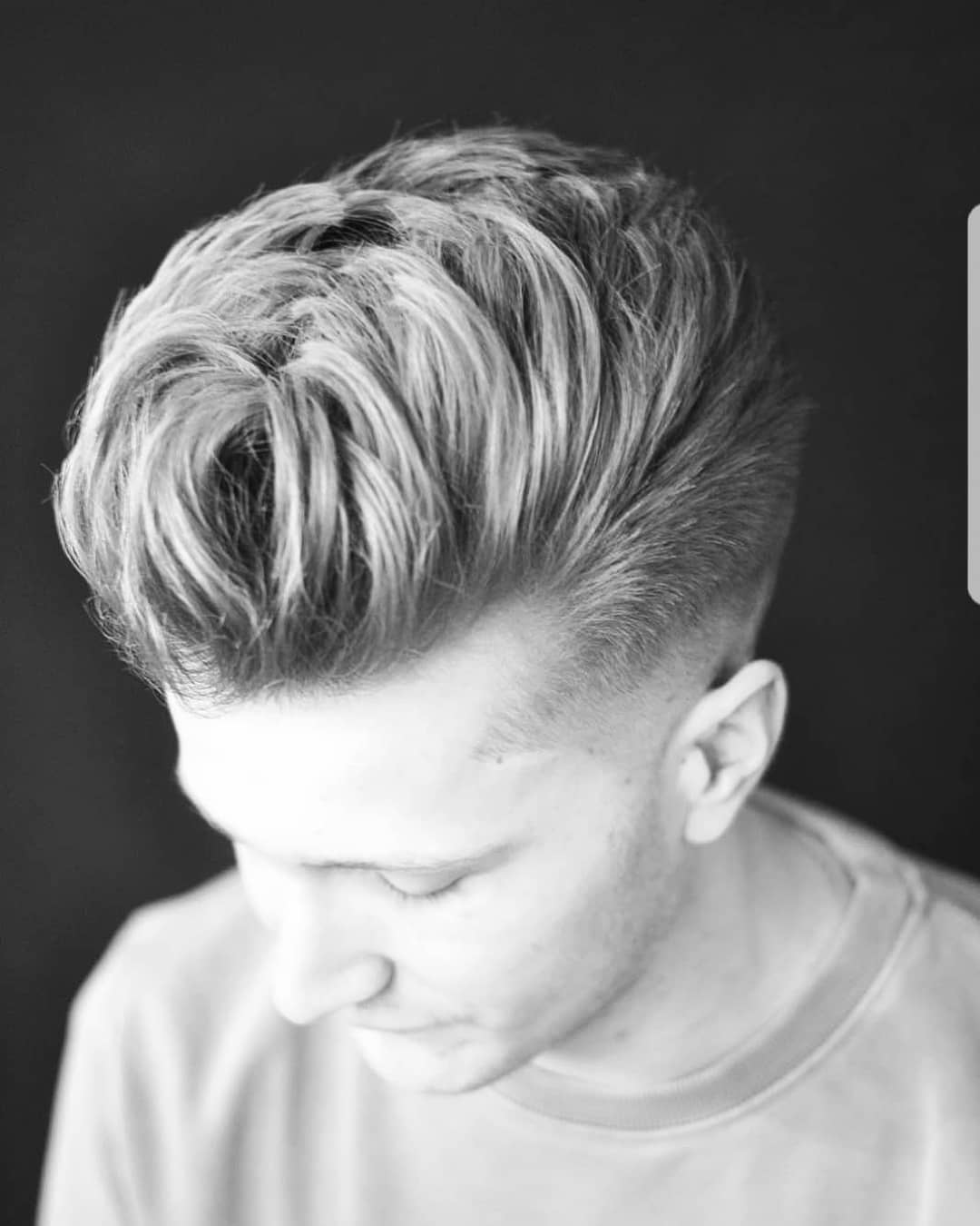 baldysbarbers Mens Medium Length Hairstyles flower pompadour