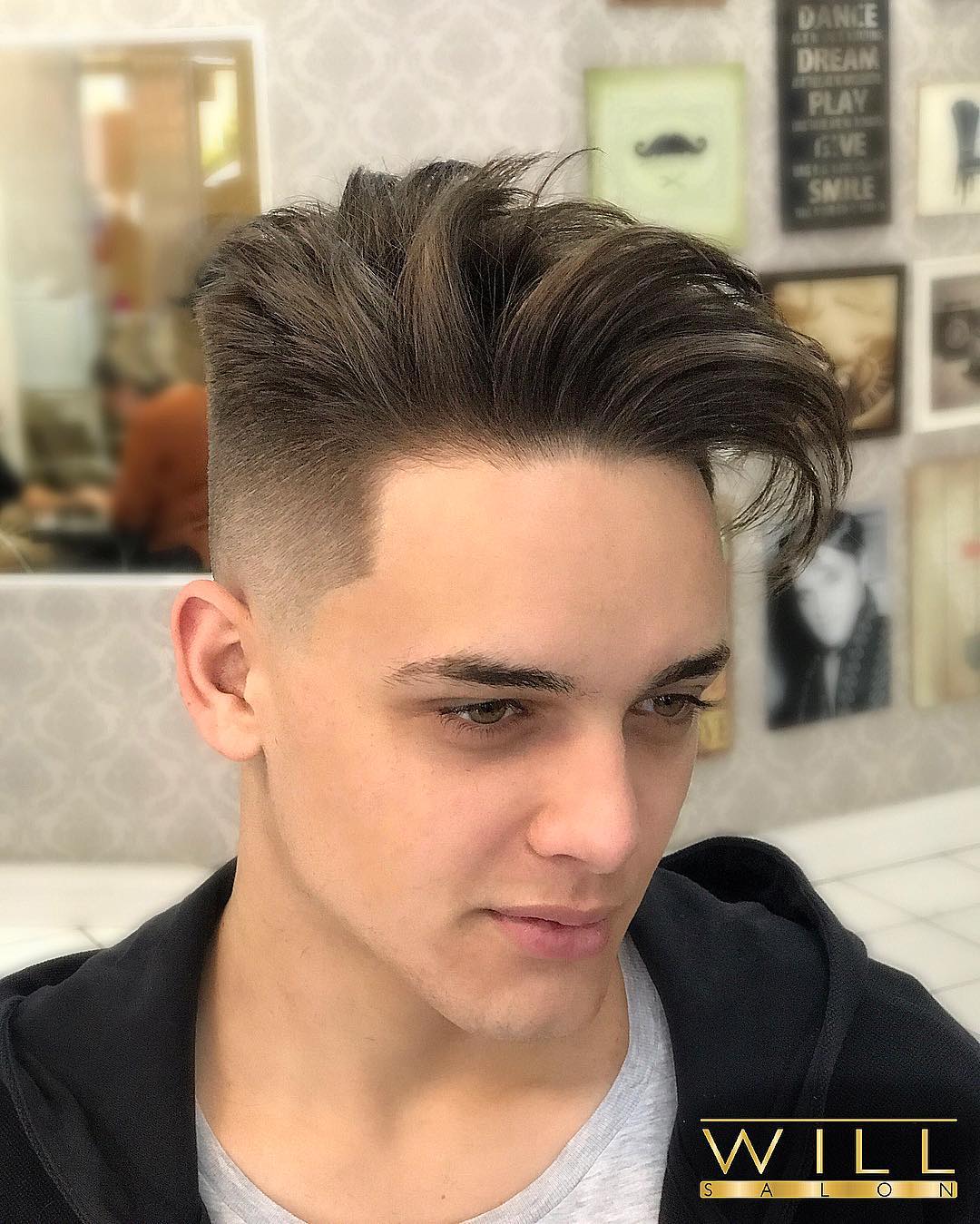 willsalon Mens Medium Length Hairstyles quiff flow