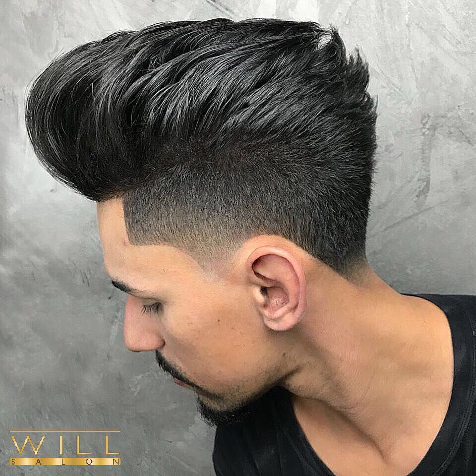 willsalon high pomp Mens Medium Length Hairstyles