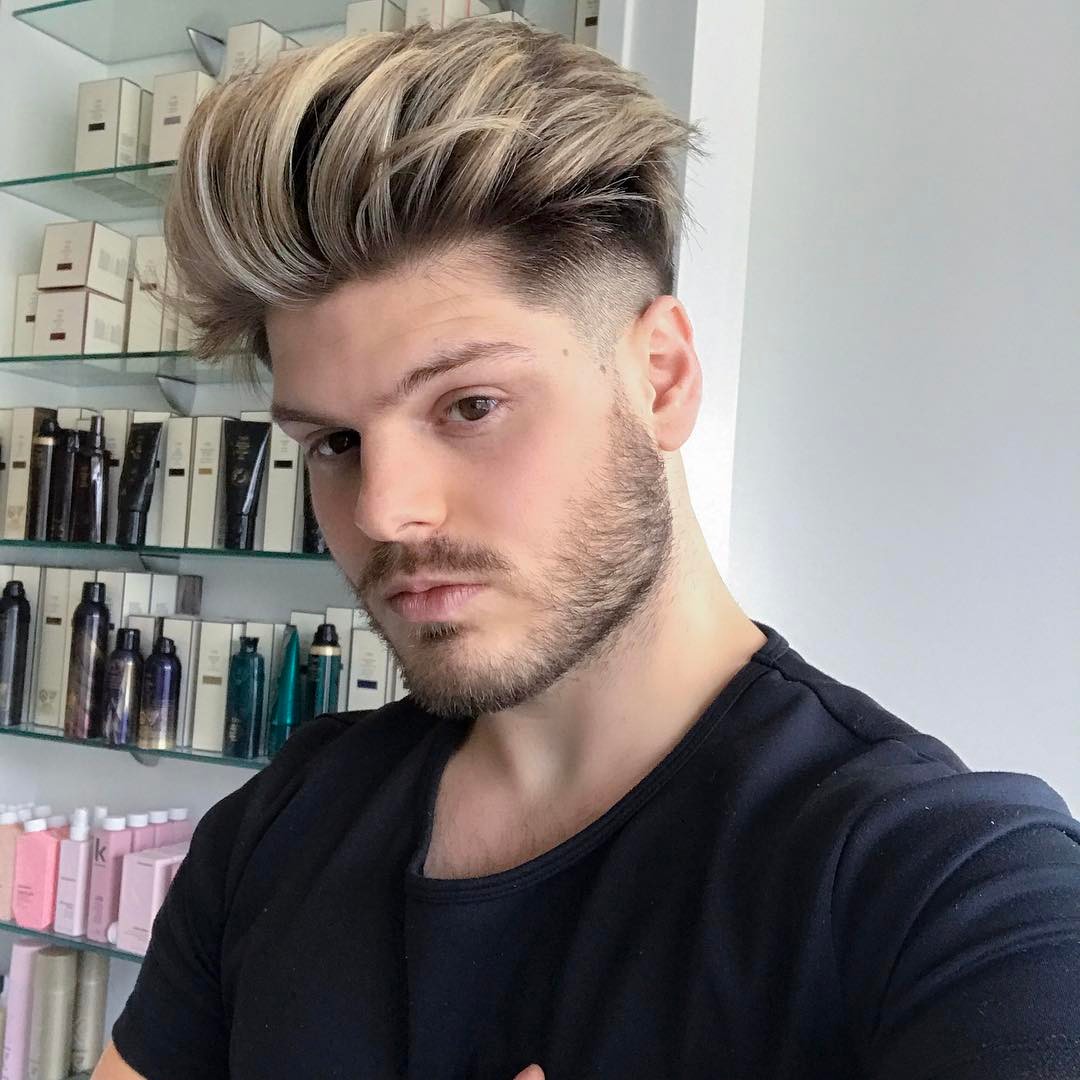 anthonydelucv cool blonde pompadour haircut popular