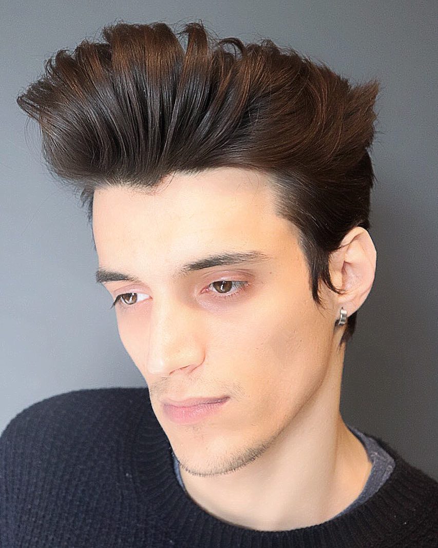 joshlamonaca modern long pompadour haircut 2018