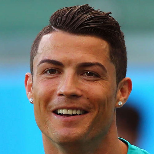 Cristiano Ronaldo side part bald high fade haircut celebrity hairstyles for men