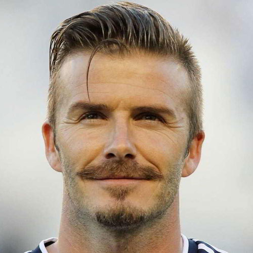 David Beckham haircut mustache celebrity hairstyles for men