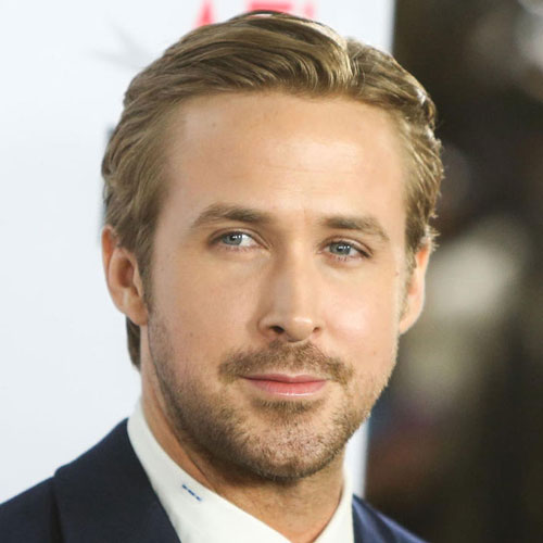 Ryan Gosling haircut slick back celebrity hairstyles for men