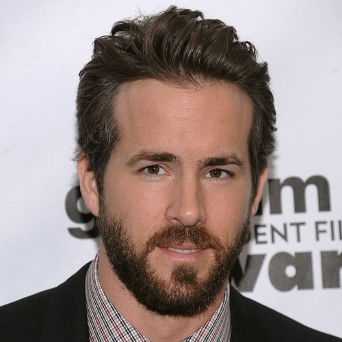 Ryan Reynolds long haircut beard celebrity hairstyles for men