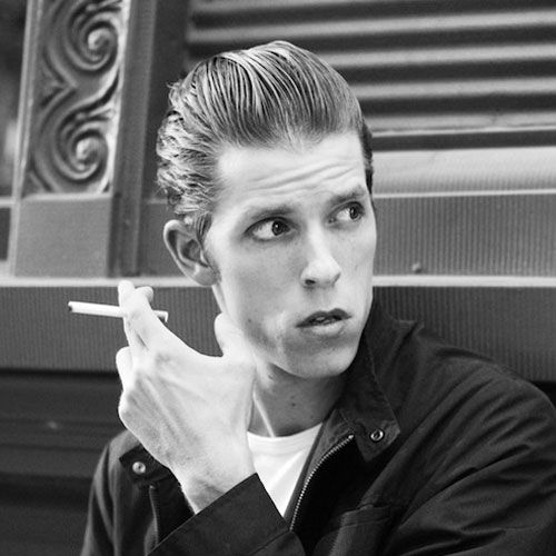 biker hairstyles with rockabilly style