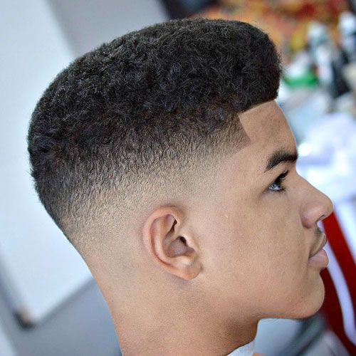 black men fades high fade short pomp