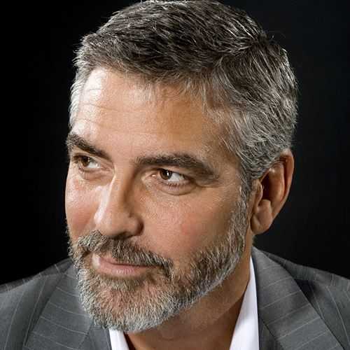 george clooney hair style with beard