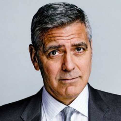 george clooney haircut soft comb over hairstyle