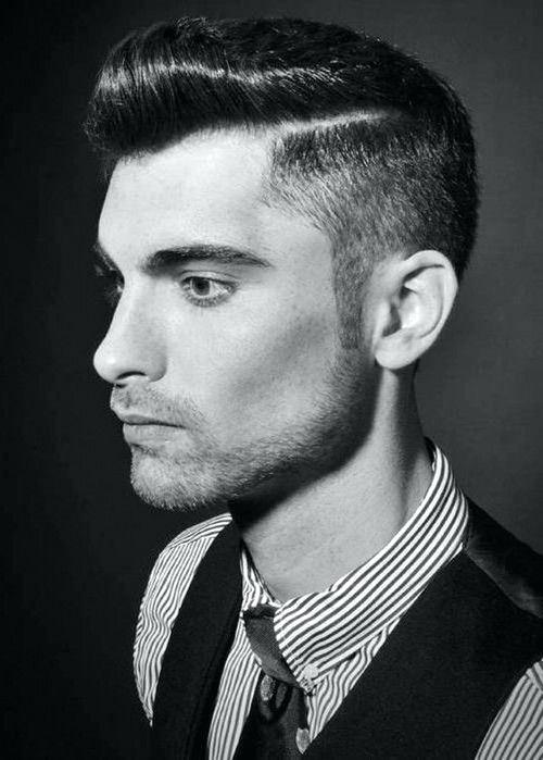 rockabilly hairstyles for men with shaved line