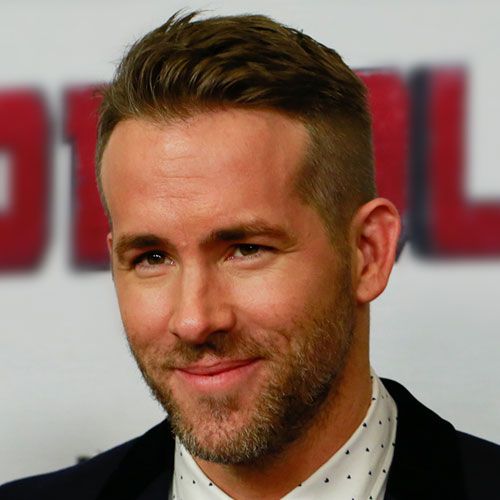 ryan reynolds haircut side part low fade haircut