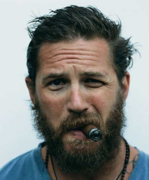 tom hardy haircut curly beard hair messy