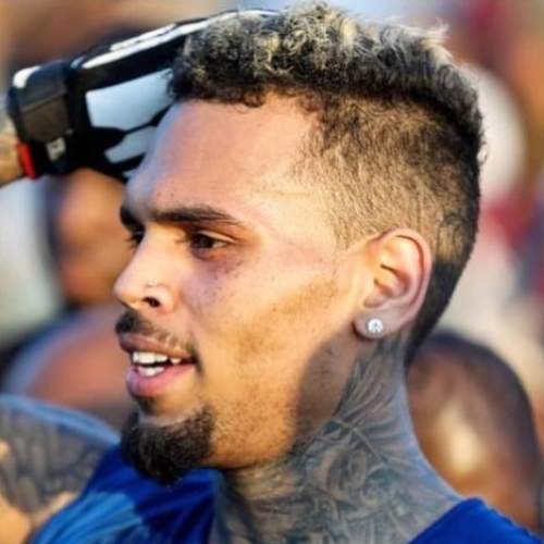 chris brown alfo haircut