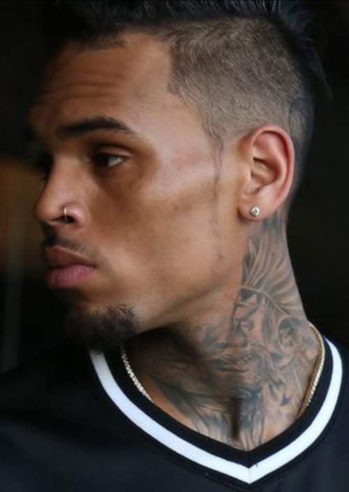 chris brown new haircut 2018