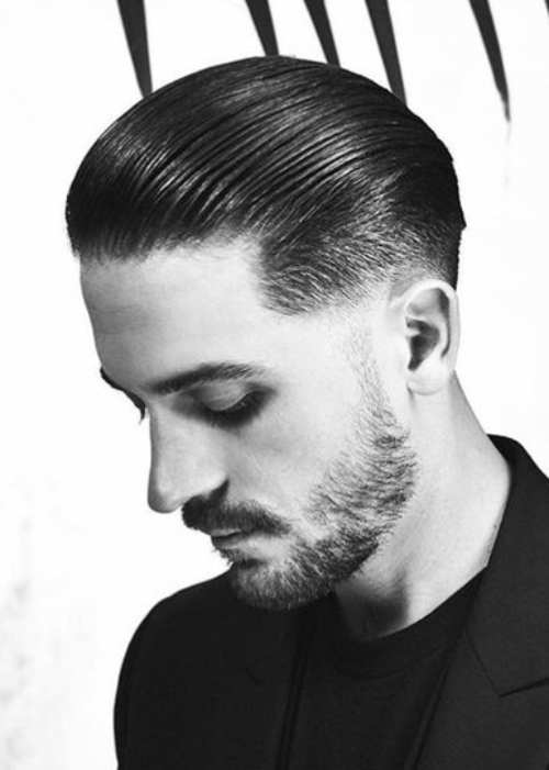 g eazy slicked back rockabilly hairstyle