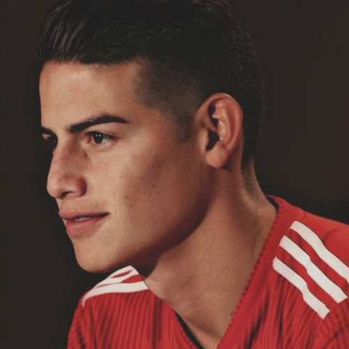 james rodriguez short pompadour with low fade haircut