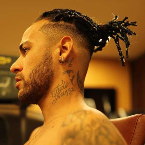 neymar man bun braids dreadslock