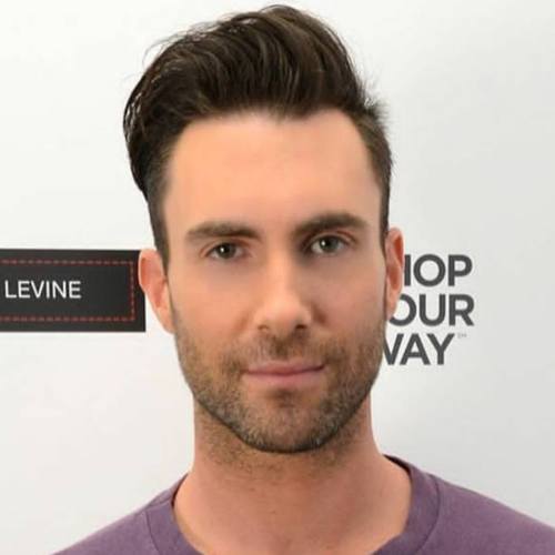 4 adam levine haircut name one side pompadour