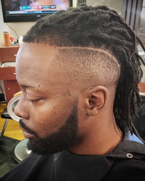 dreadlock line up high fade haircut