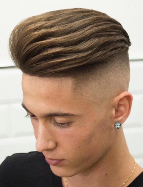 high combed over slicked back undercut haircut