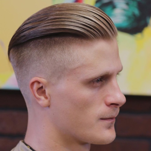 high textured slicked back undercut hairstyle