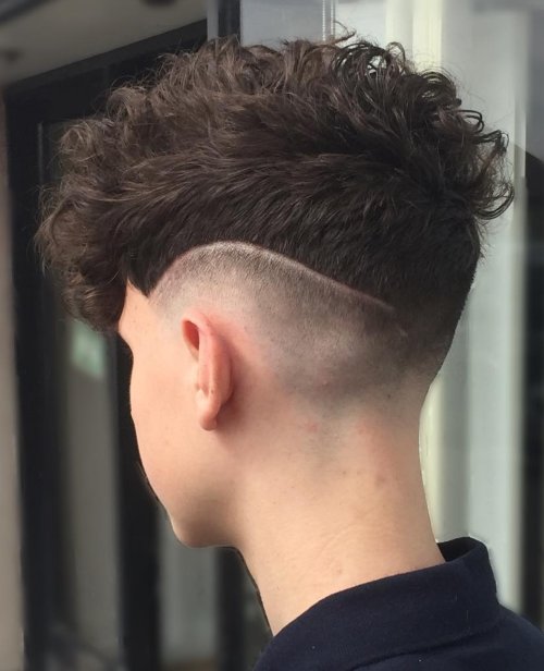 line up haircut for boy