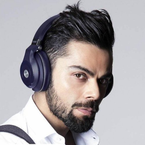 virat kohli long hairstyle side part fade haircut