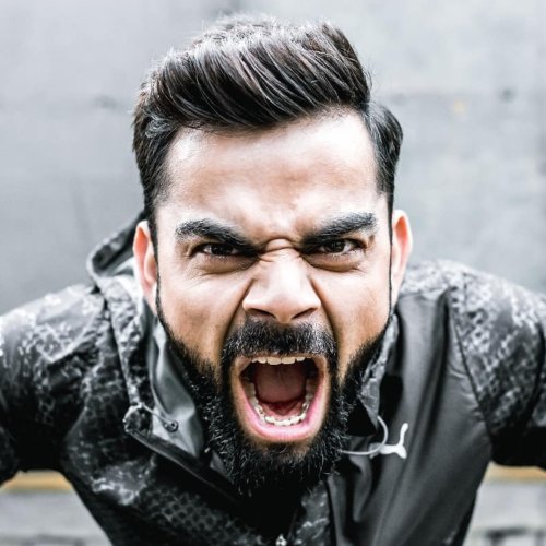 virat kohli short high textured hairstyle